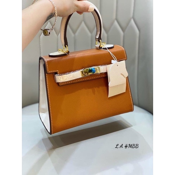 Túi quai xách size 20cm da trơn dáng cao