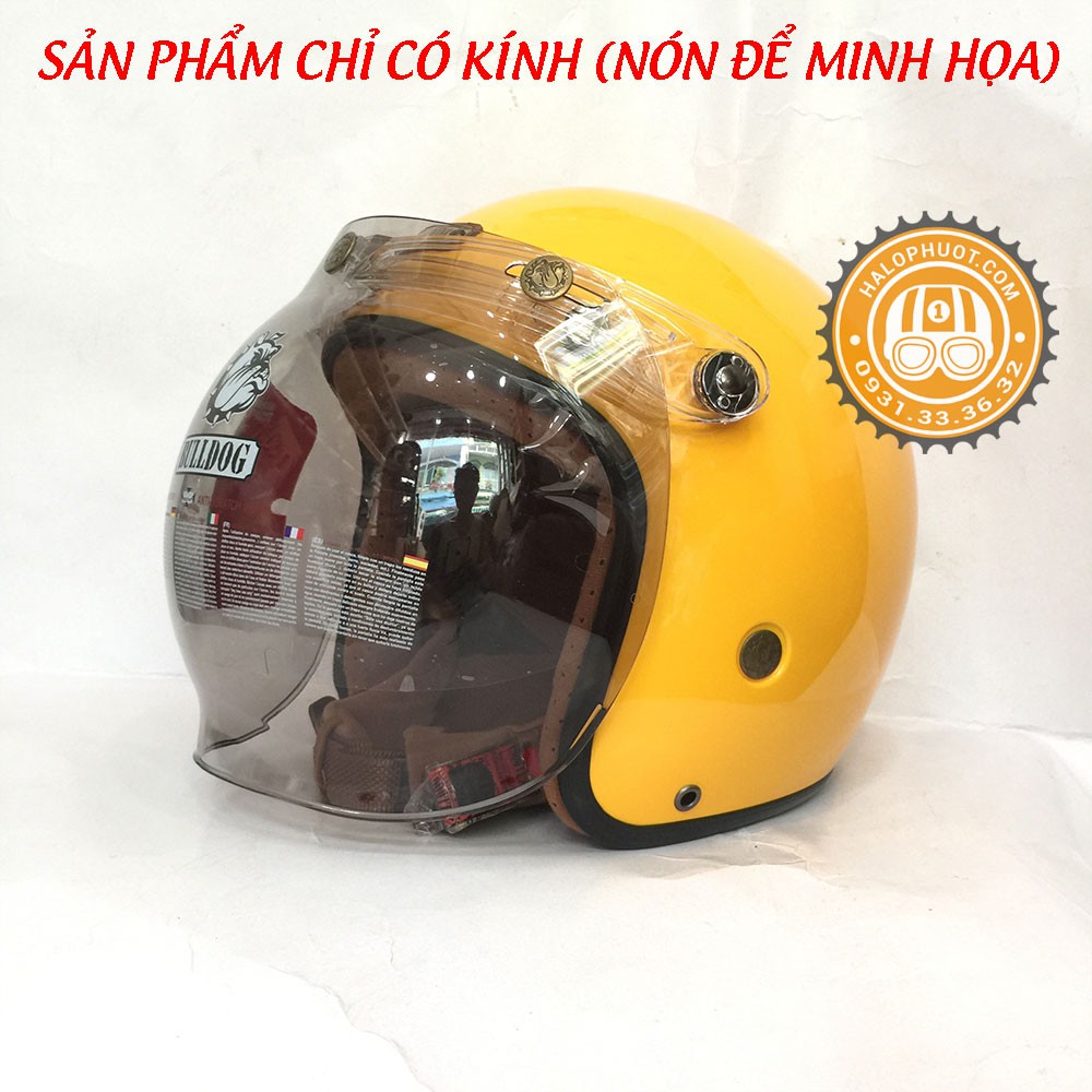 Kính Bubble Bulldog gắn nón 3/4