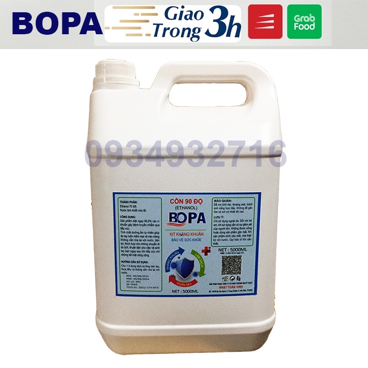 Giao trong 3h cồn y tế can 5 lít bopa - cồn 70 độ sát khuẩn thay nước rửa - ảnh sản phẩm 2