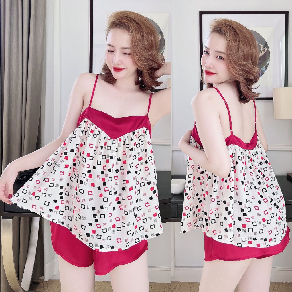 Đồ Ngủ Nữ BIGSIZE MIKY, Đồ Ngủ Sexy lụa Mango cao cấp mềm mại xinh xắn < 70KG
