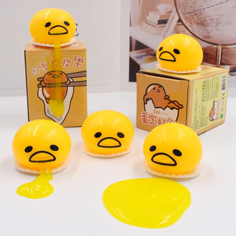 Trứng Biến Thái Hút Nhả Slime Ngộ Nghĩnh Chơi Vui Xả Stress Hiệu Quả Gudetama Squishy Mochi