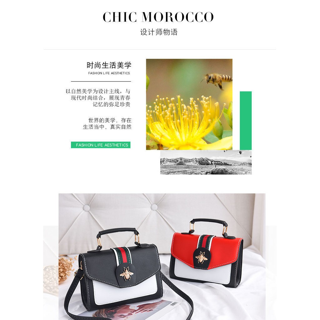 Túi đeo chéo nữ đi chơi đẹp 2021 - Túi xách đeo chéo nữ thời trang Hàn Quốc, Màu đen xanh đỏ - DinhOng_MS32