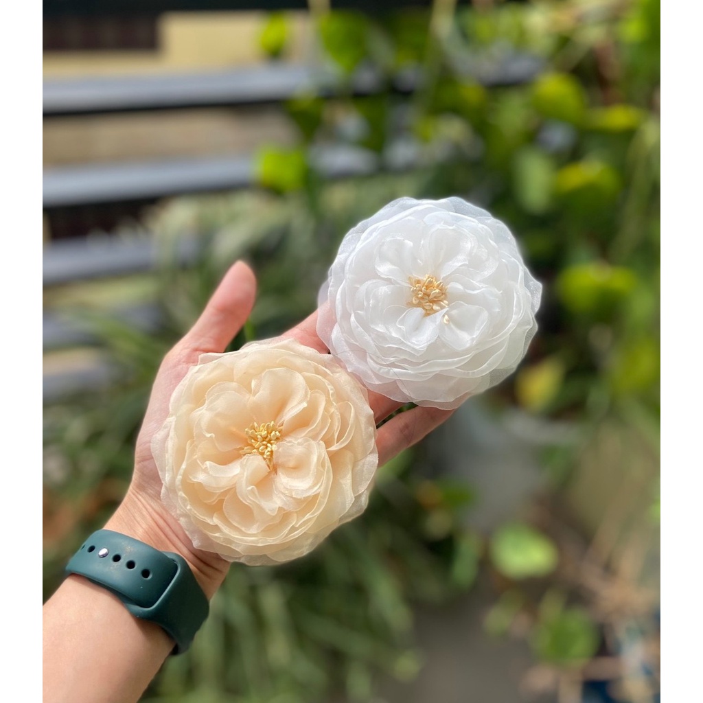 Hoa cài áo Handmade - Hoa hồng juliet nhiều màu cài áo Sunny MS01