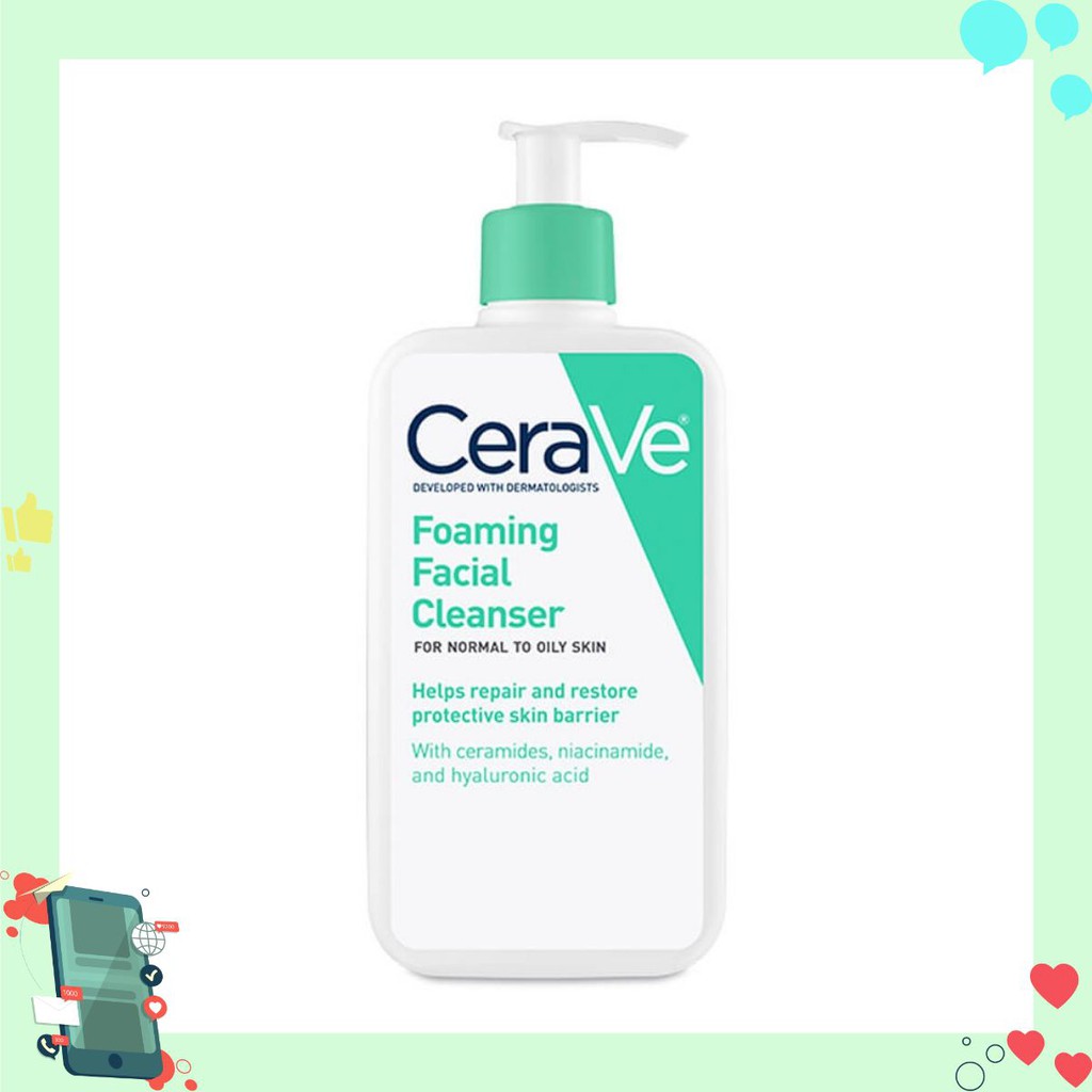 Sữa rửa mặt Cerave dịu nhẹ 236ml chính hãng sẵn hàng nhiều