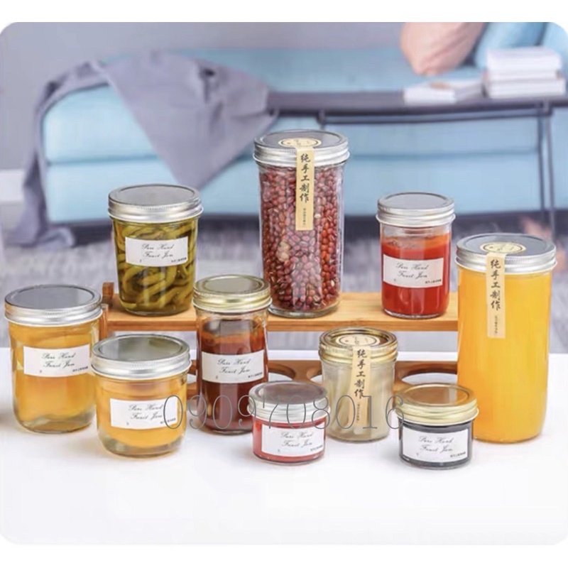 Hũ Thủy Tinh Nắp Nhôm Đủ Size Đựng Thực Phẩm Gia Vị / Đựng Sữa Chua Bánh Flan