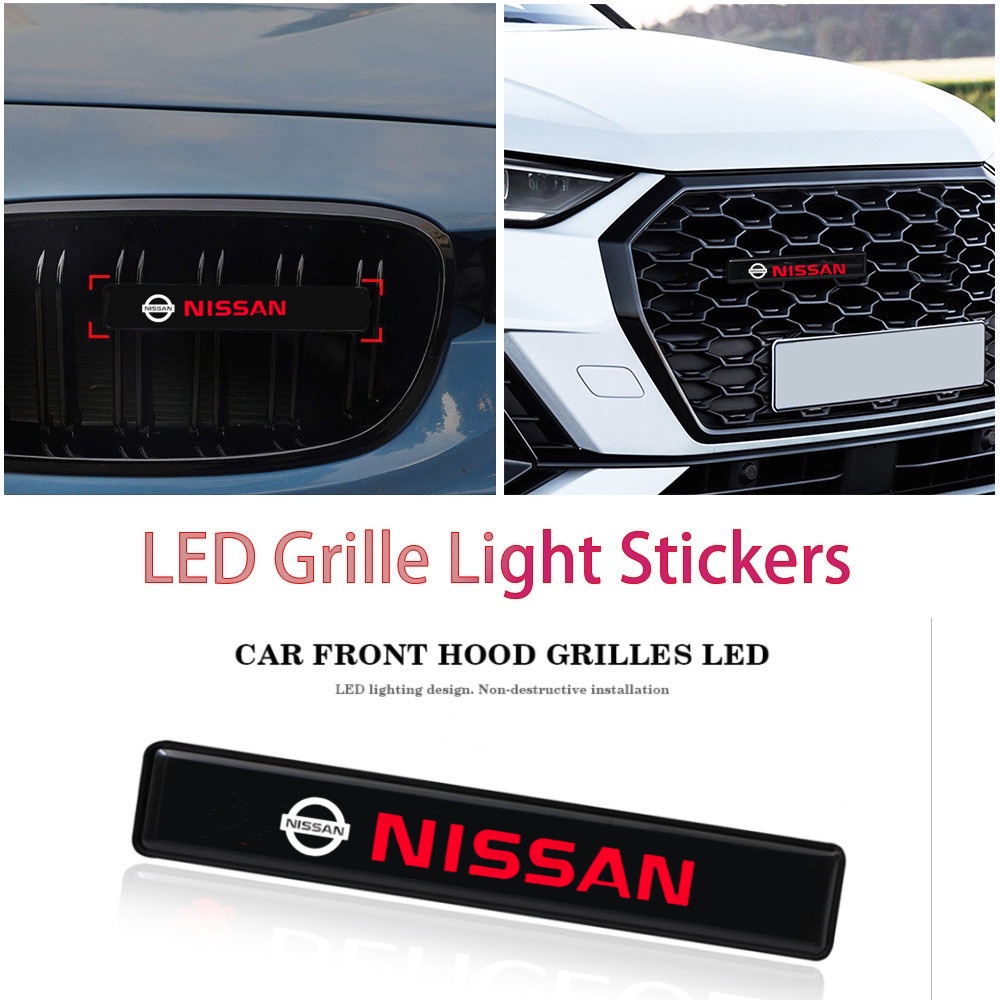 Nissan Logo Đèn LED Trang Trí Mui Xe Hơi Almera Navara XTail Terra Sunny Qashqai