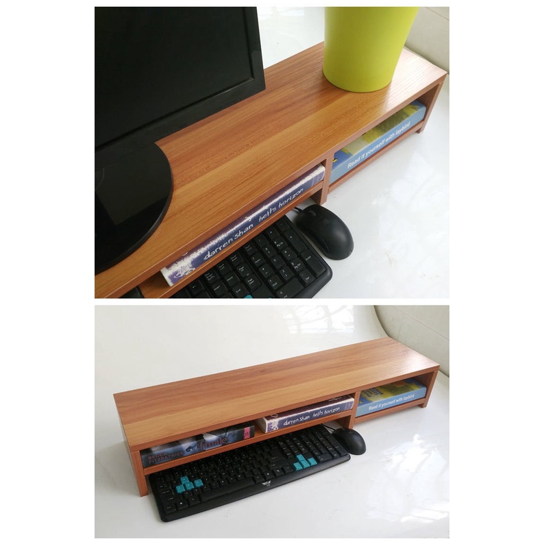 Kệ gỗ để Màn Hình máy tính FANSI.MOSTA-005 / Nâng màn hình lên đến 13.5cm / Giảm căng thẳng cổ / bàn làm việc gọn gàng