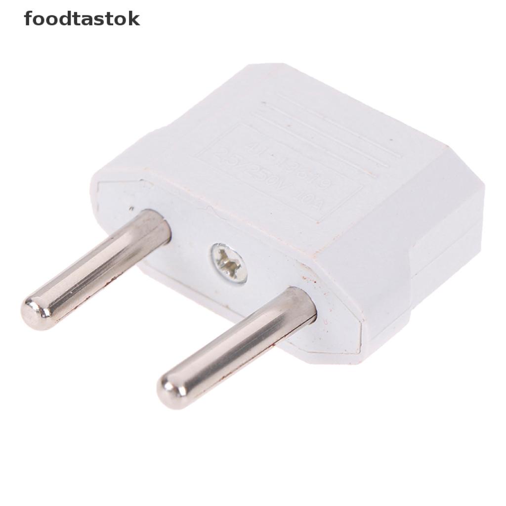 [foodtastok] 4Pcs european usa eu to us plug us to eu plug travel charger adapter converter [foodtastok]