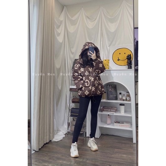 Áo Phao Hoạ Tiết LV Nam Nữ Siêu Dày Dặn siêu ấm