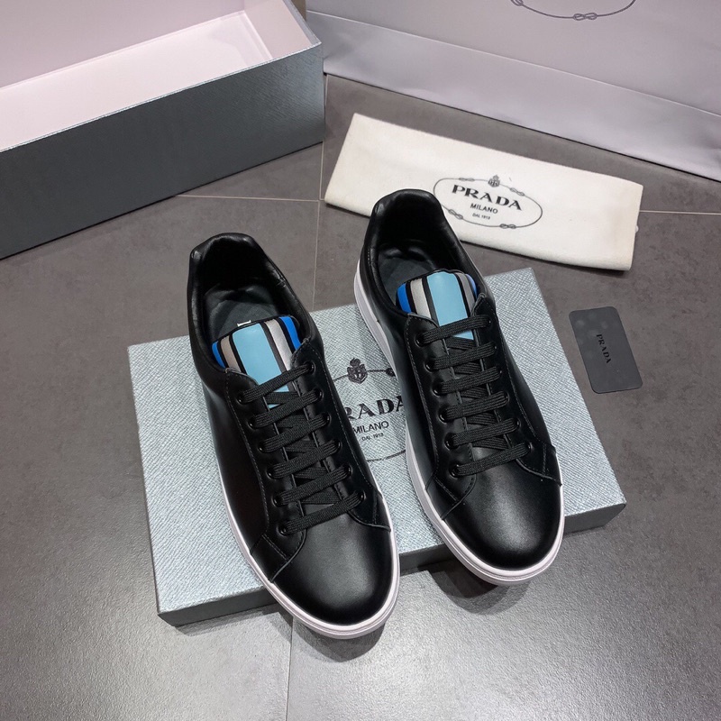 Giày thể thao nam thương hiệu thời trang cao cấp Prada 2021 da thật nhập khẩu