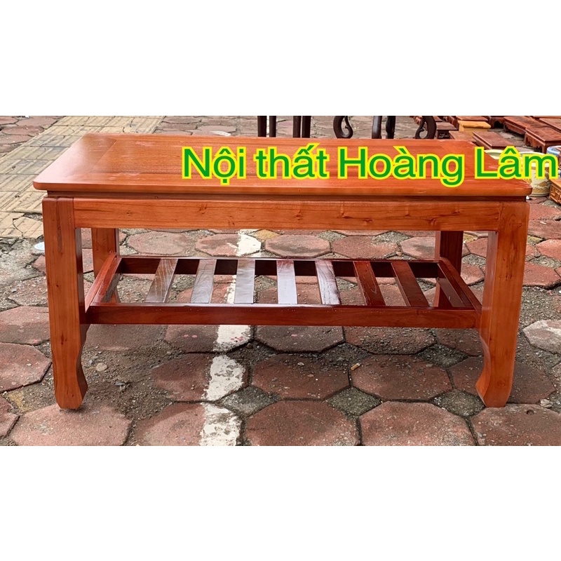 Bàn trà gỗ xoan rừng cao 50 cm