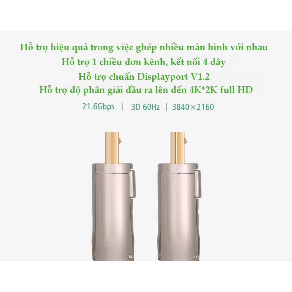 [Mã ELTECHZONE giảm 5% đơn 500K] Dây cáp DisplayPort 1.2 hỗ trợ 3D, 4K*2K 60 Hz UGREEN DP107