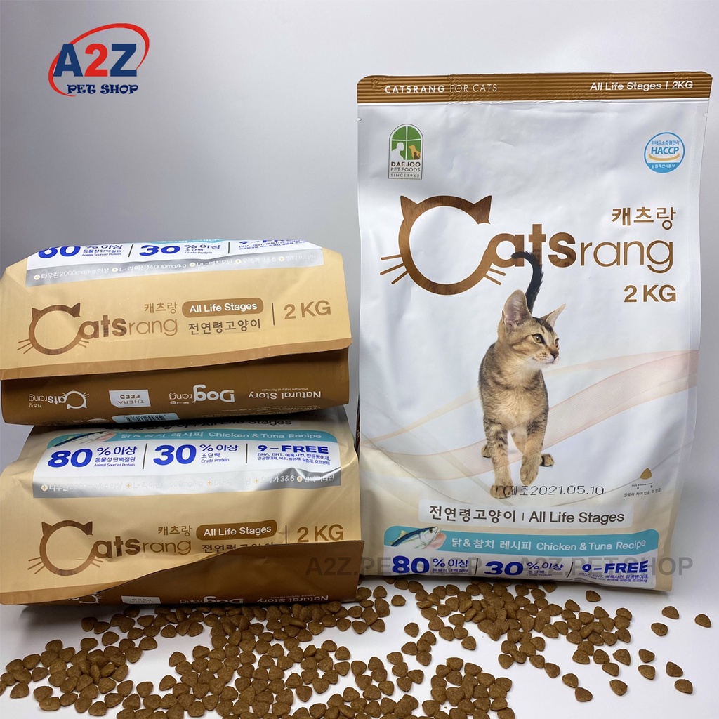 Catsrang 2kg, Thức Ăn Cho Mèo Dạng Hạt Thơm Ngon Bổ Dưỡng