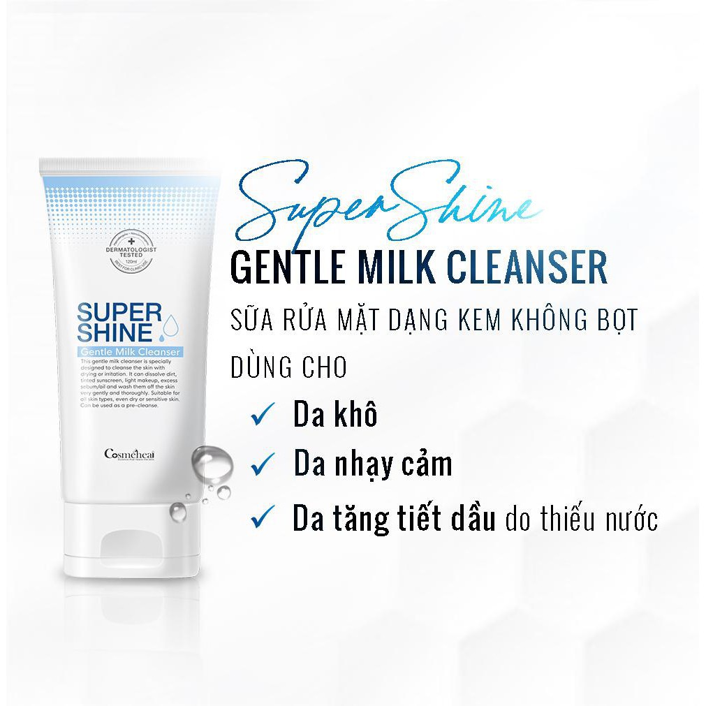Sữa rửa mặt dạng kem Gentle Milk Cleanser Cosmeheal, kem rửa mặt dịu nhẹ, làm sạch da không gây căng da mặt | BigBuy360 - bigbuy360.vn