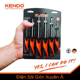 Bộ 6 cây tuốc nơ vít có nam châm CRV TPR KENDO 85114 - Điện Sài Gòn Xuyên Á