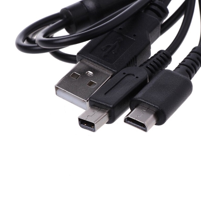 [VN] Dây sạc USB chữ Y 2 trong 1 cho DS lite và 3DS, 3DS XL/LL, Dsi, DsiXl, 2DS, 2DS XL/LL