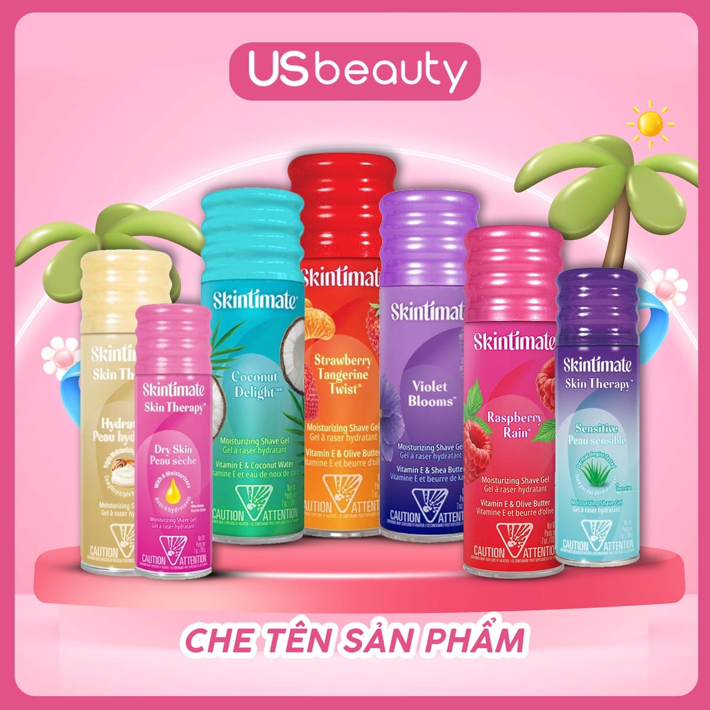 Gel Bọt Cạo Lông dành cho mọi loại da Skintimate Moisturizing Shave Gel 198g - Mỹ