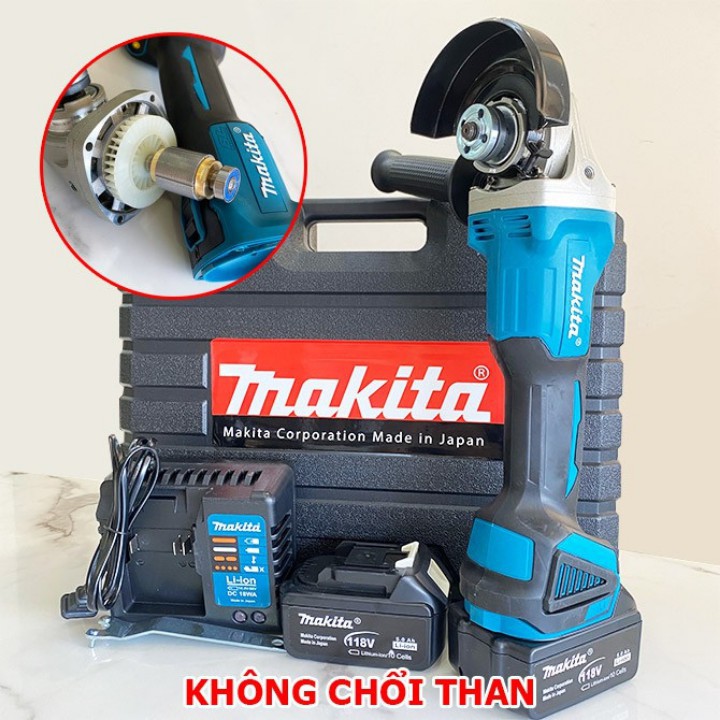 [CHÍNH HÃNG] Máy cắt Makita 118V KHÔNG CHỔI THAN - RUỘT ĐỒNG 100% - 2 PIN 10CELL - TẶNG KÈM LƯỠI CƯA XÍCH Chính hãng