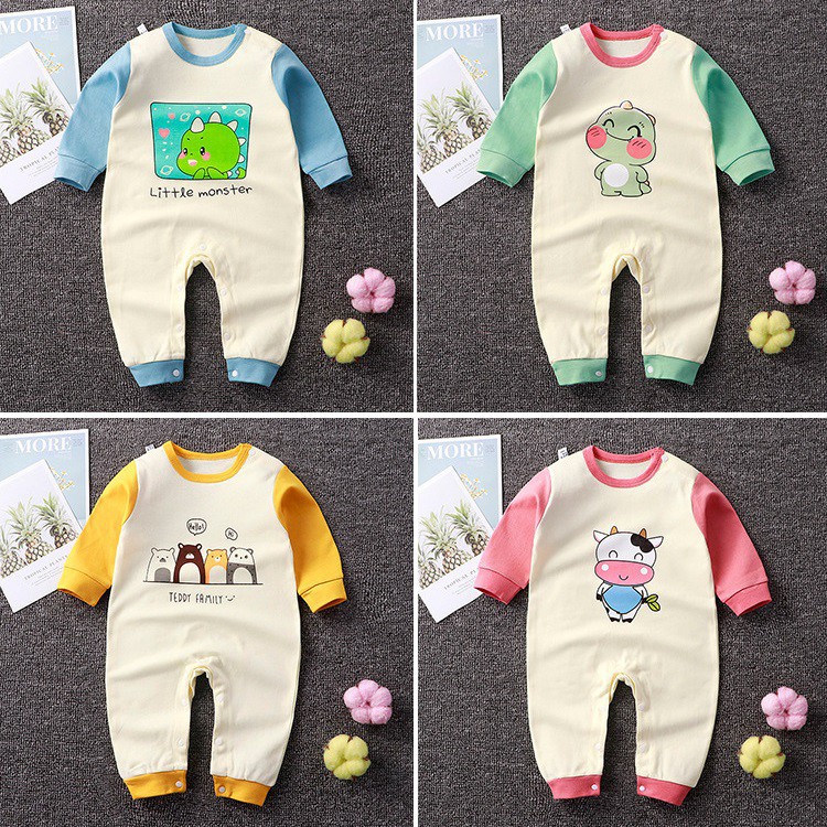 Áo Liền Quần Đáng Yêu Cho Bé 0-12 Tháng Tuổi