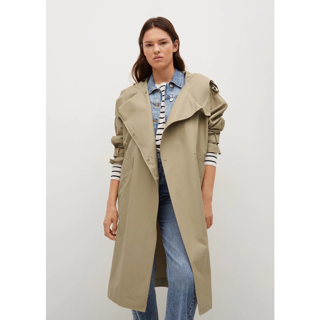 Áo khoác chống thấm Mango 17013634 Oversize parka size XS