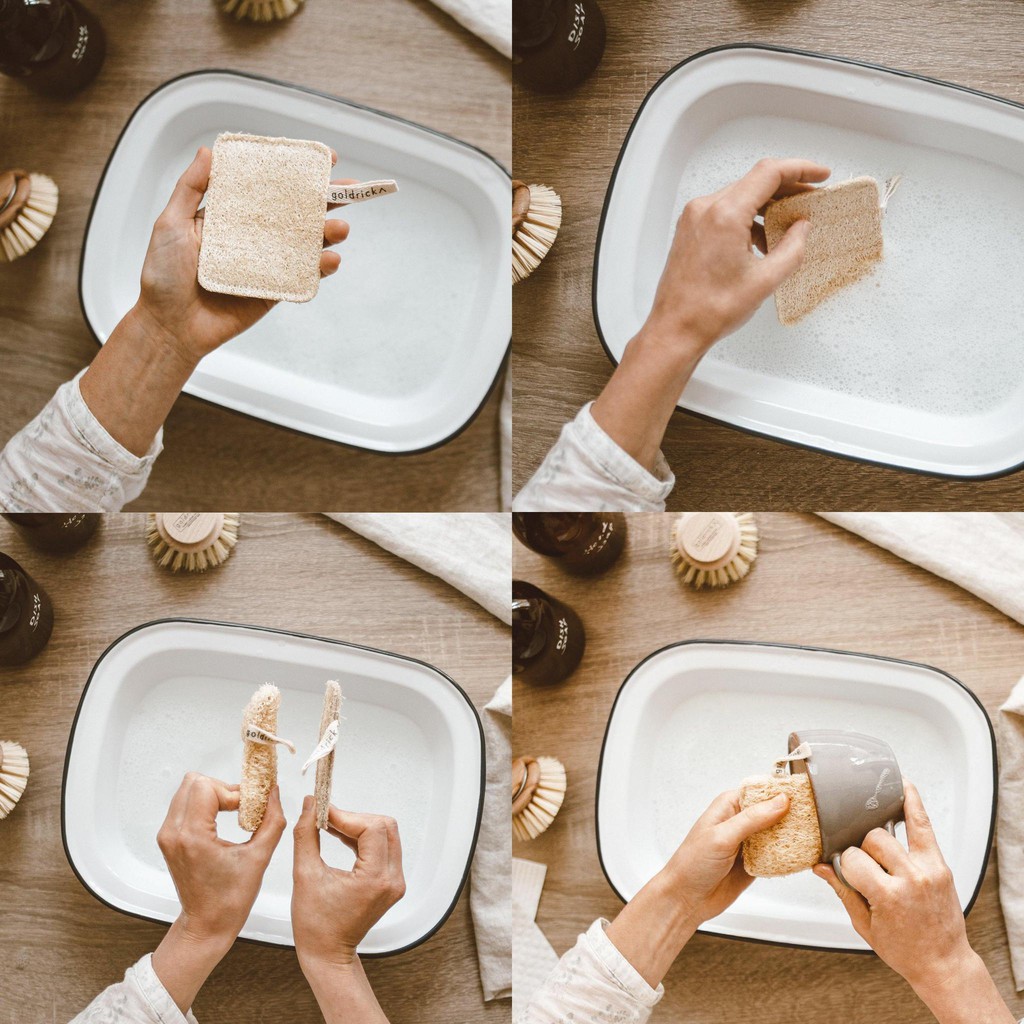 Miếng rửa chén xơ mướp