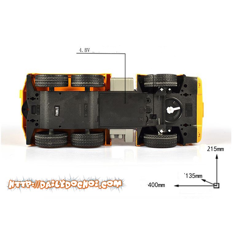 Xe cẩu điều khiển từ xa chính hãng Double Eagle E516-003 tỉ lệ 1:20 xoay 360 độ