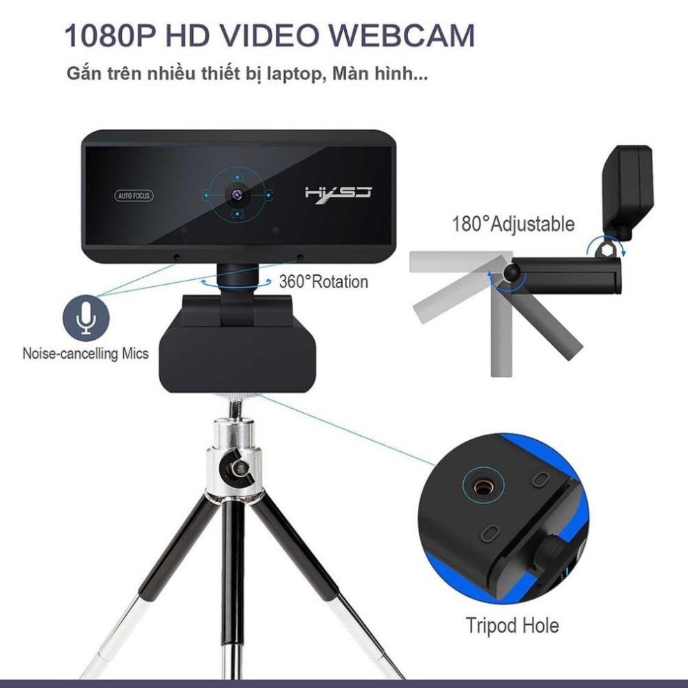 Webcam pc, laptop HXSJ S4 HD 1080P USB3.0 2.0 Camera Có Thể Điều Chỉnh 360° Kèm Mic Cho Cuộc Gọi Video - Hàng Chính Hãng | BigBuy360 - bigbuy360.vn