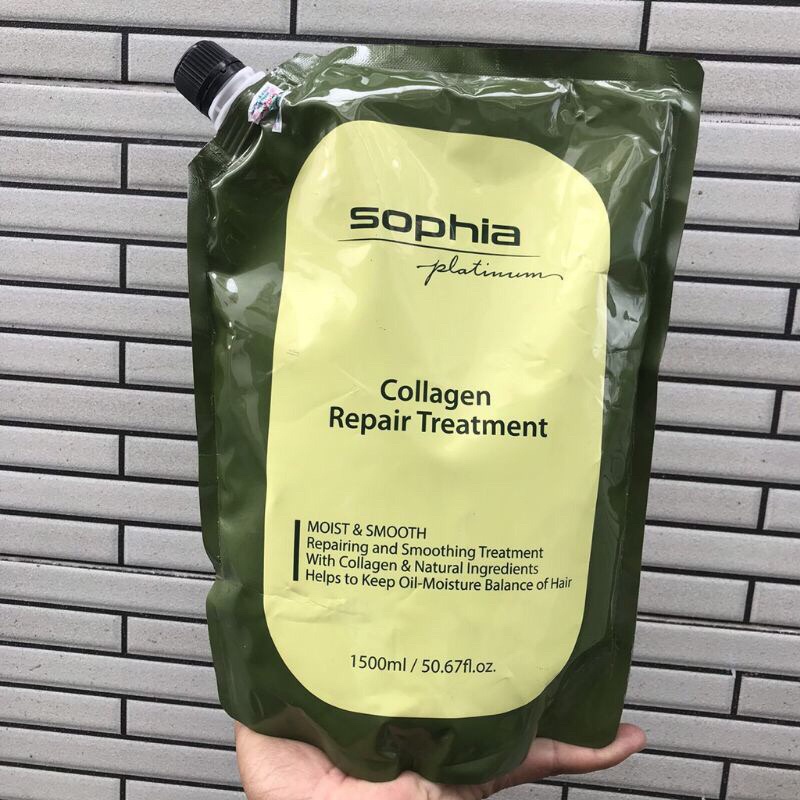 Ủ Hấp Tóc Sophia Platium Collagen Repair Treatment 1500ml-1000ml