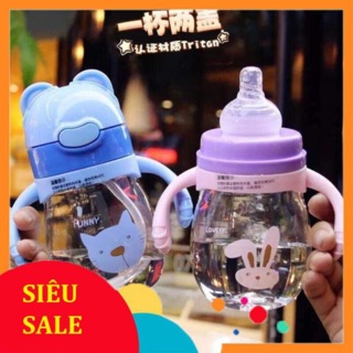 BÌNH UỐNG NƯỚC VÀ SỮA tai mèo 320ml
