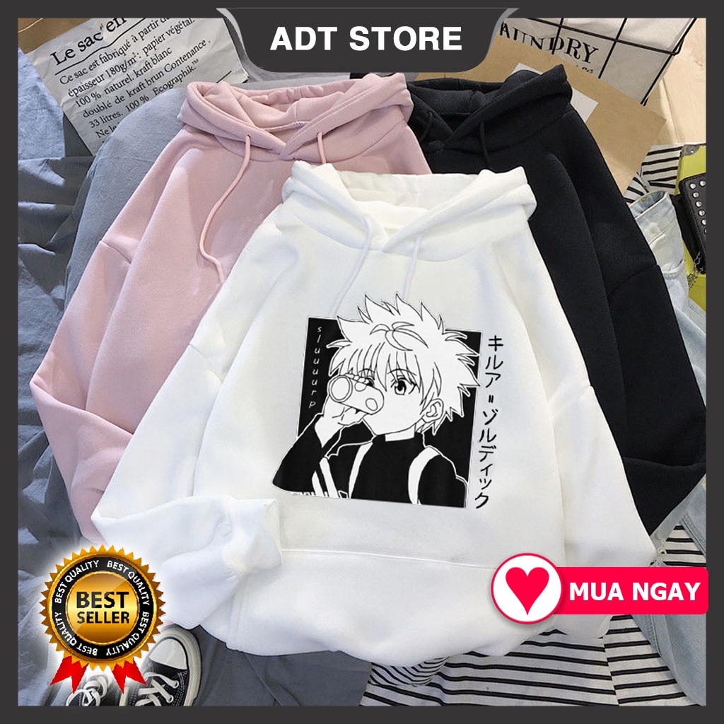 4 Mẫu Áo hoodie Hunter X Hunter Killua Zoldyck Anime độc đẹp giá siêu rẻ