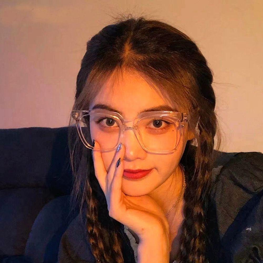 Kính Chống Ánh Sáng Xanh Gọng Tròn Họa Tiết Da Báo Phong Cách Hàn Quốc Dành Cho Nam