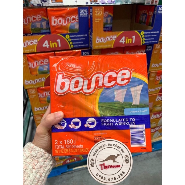 Giấy Thơm Bounce 160 Tờ Mùi Thơm Rất Mỹ