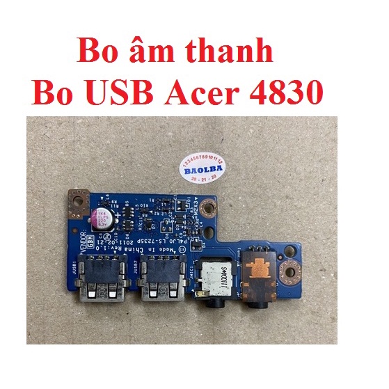 Thay thế bo âm thanh và USB  Acer 4830