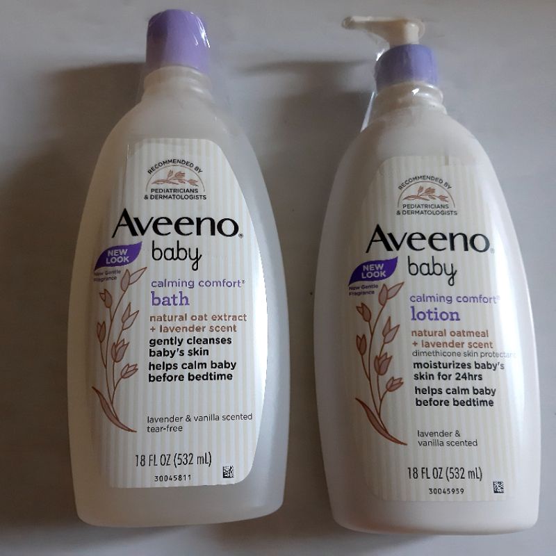 Hsd 31.10.2024.KEM DƯỠNG THỂ CHO BÉ / TẮM LAVENDER Aveeno Baby Calming Comfort Moisturizing Lotion532ml.mẫu mới