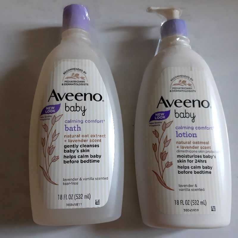 Hsd 7.2023.KEM DƯỠNG THỂ CHO BÉ / TẮM LAVENDER Aveeno Baby Calming Comfort Moisturizing Lotion532ml.mẫu mới