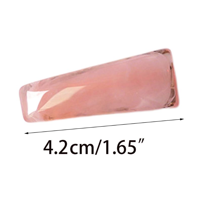 Kẹp Tóc Acrylic Màu Trong Suốt Hình Bầu Dục Thời Trang Cho Nữ