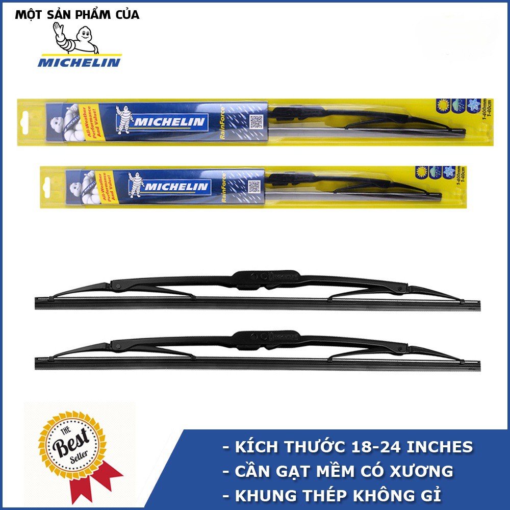 Cần gạt mưa có xương Michelin 16inch - 28inch