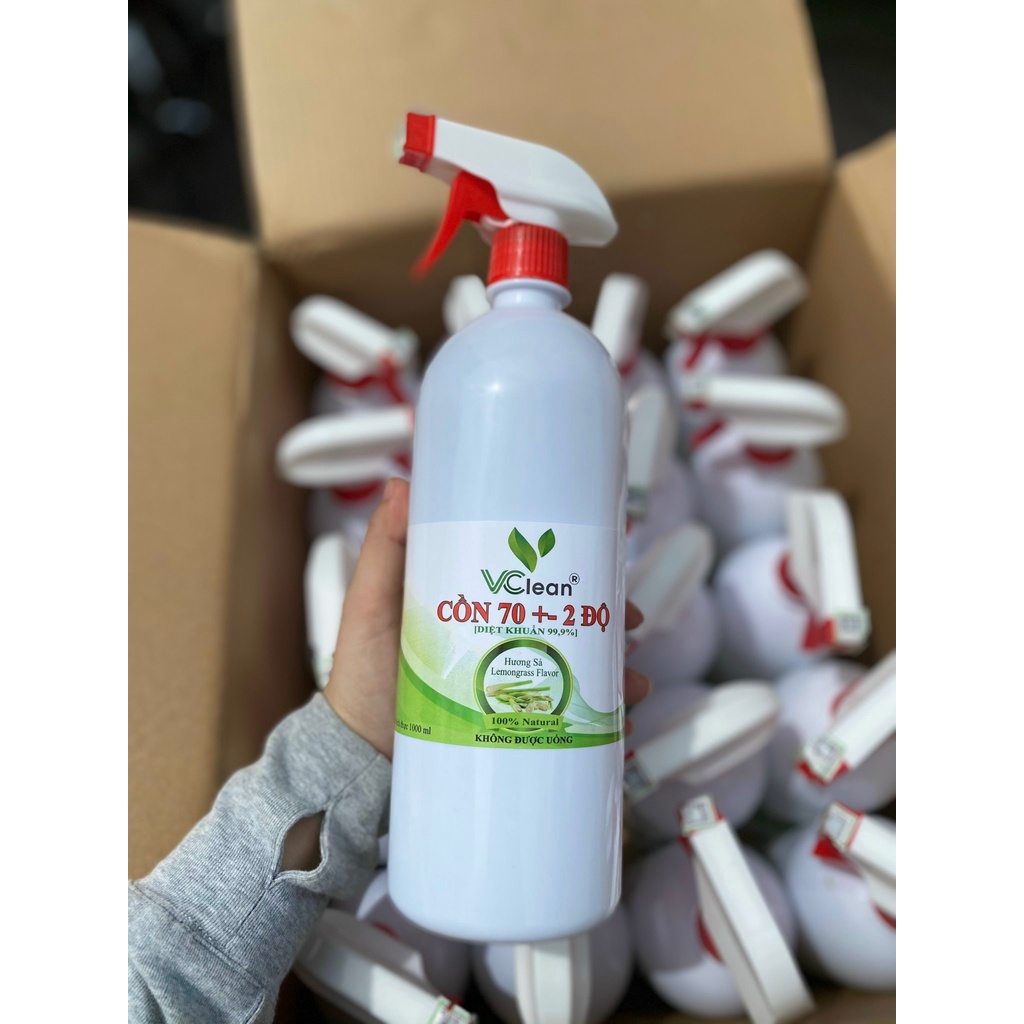 [GIAO SIÊU TỐC] Combo 2 chai Cồn 70 độ - 90 độ hàng công ty Vclean chai 1000ml hương sả | BigBuy360 - bigbuy360.vn