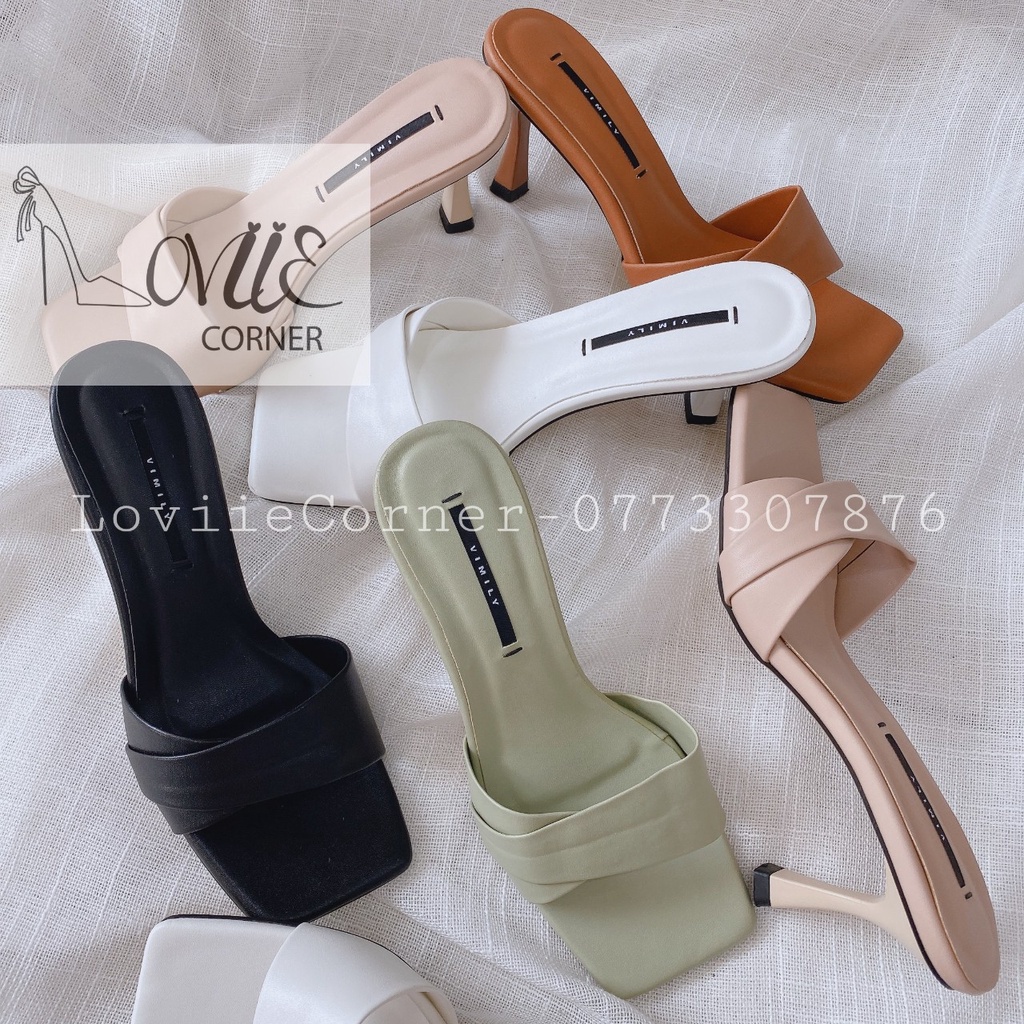 GUỐC NỮ LOVIIECORNER - DÉP CAO GÓT ĐẾ VUÔNG 5CM - GUỐC NỮ THỜI TRANG - DÉP NỮ 7 PHÂN - DÉP CAO GÓT NỮ D210545