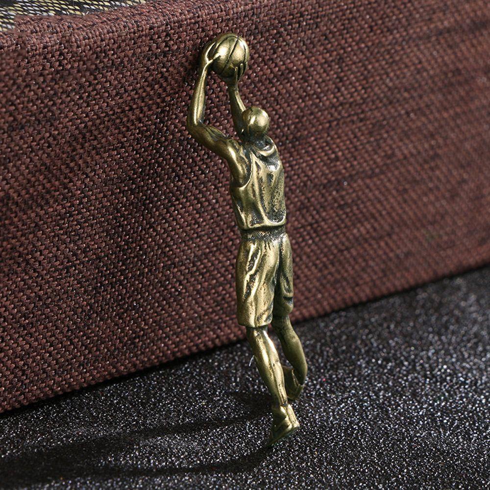 REBUY1 Móc Khóa Hình Tượng Cầu Thủ Bóng Rổ Bằng Đồng Thau Thời Trang