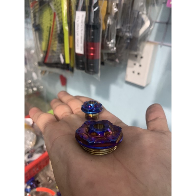 ốc mâm lửa inox lên màu titan cho yamaha hoda nha anh em ơi