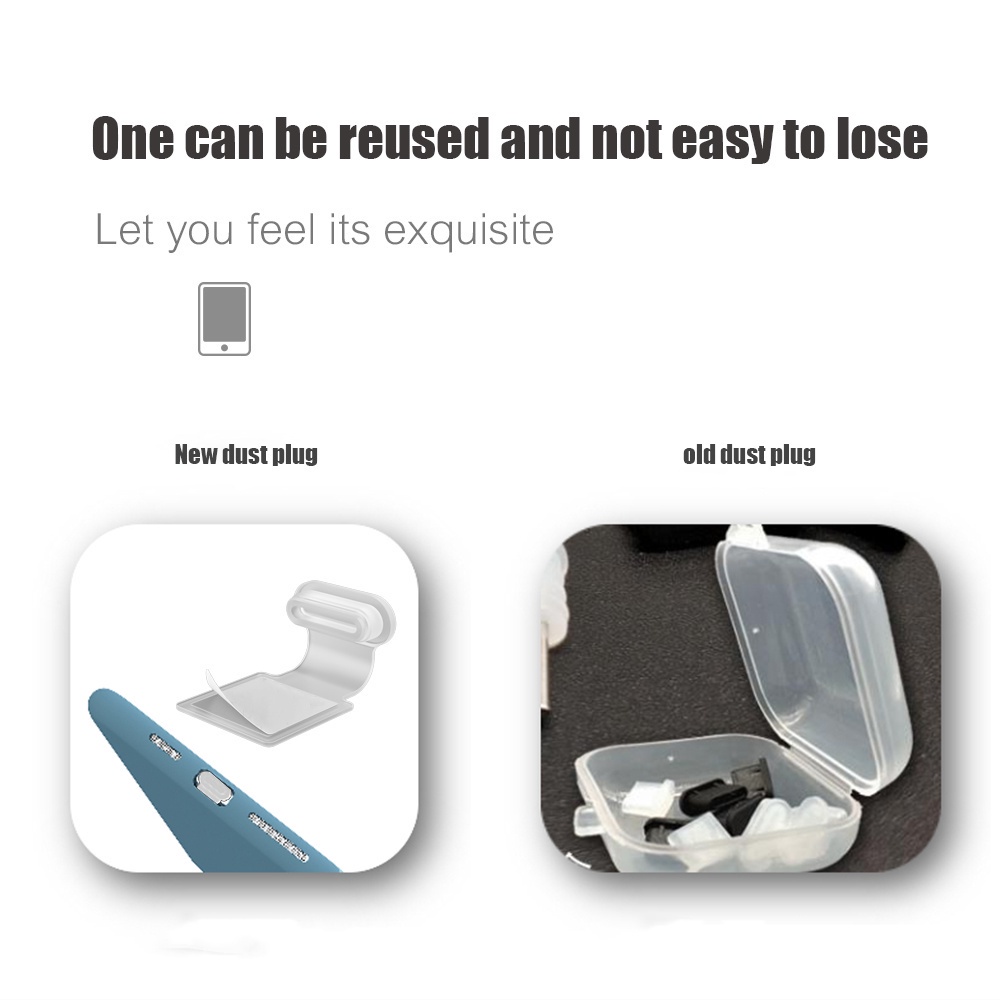 Nút Bịt Ổ Cắm Chống Bụi Chống Mất Bằng Silicon Thân Thiện Với Môi Trường Cho Apple, Type-C, Micro USB