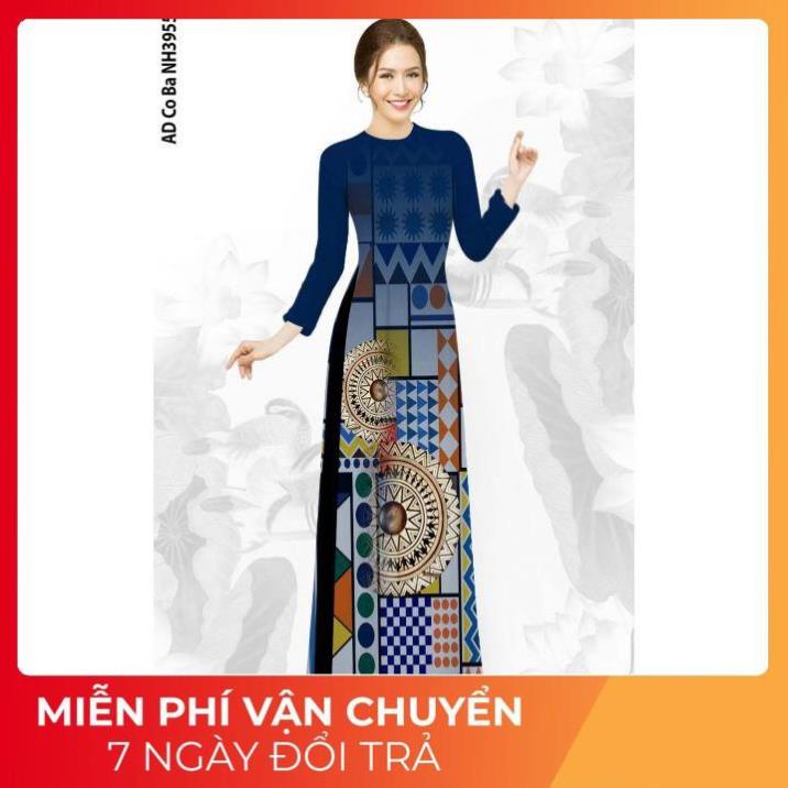 [SALE SỐC] Áo dài nữ mới _áo dài đẹp giá rẻ truyền thống lụa in 3d sắc nét