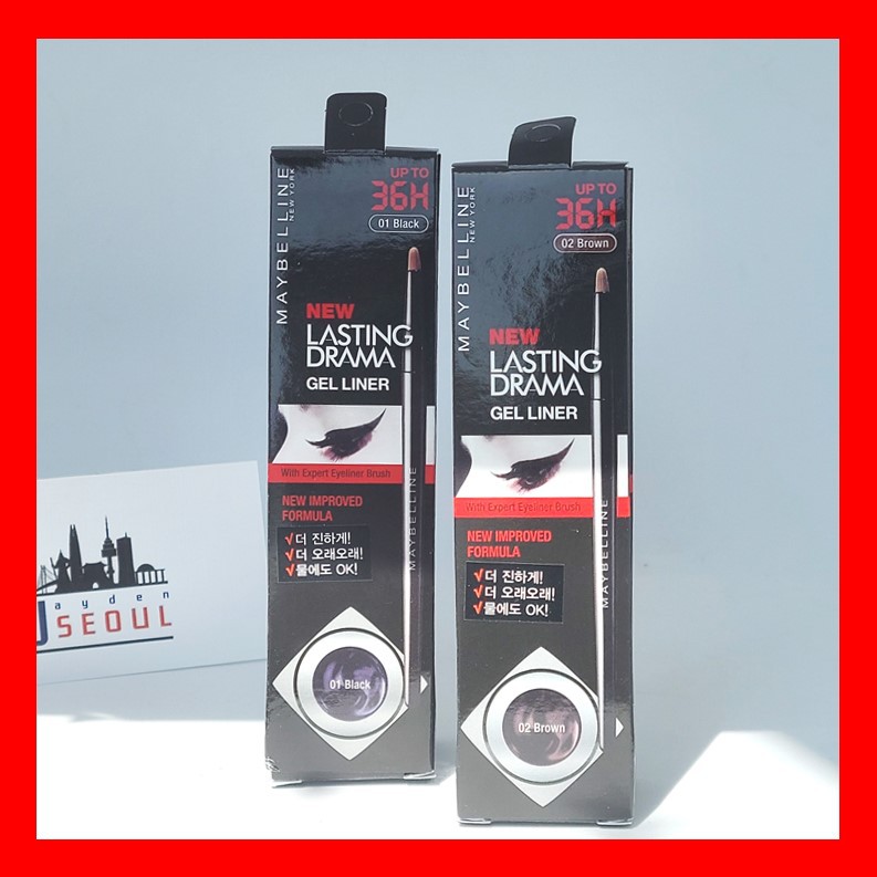 [Hàng mới về] Gel kẻ mắt Maybelline NewYork lâu trôi tích hợp cọ kẻ tiện lợi