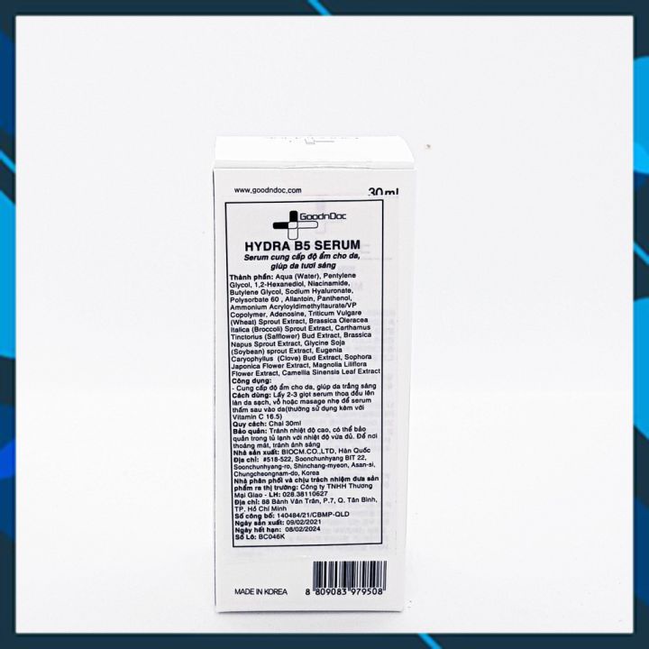 [Hàng Nhập Khẩu] Tinh Chất , Serum dưỡng ẩm, sáng da GOODnDOC HYDRA B5 + C 30ml 5.0 White Store | BigBuy360 - bigbuy360.vn