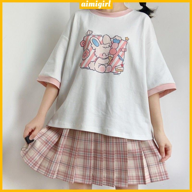 Áo Thun Tay Ngắn Dáng Rộng Thời Trang Mùa Hè Phong Cách Hàn Quốc Dễ Thương 2022