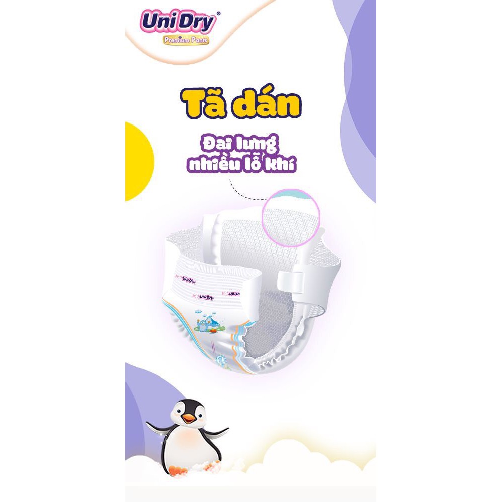 [Tặng 1 bony / CHÓ BÔNG LỚN ]Combo 2 gói Tã dán Unidry S48-M42-L38-XL34--- mẫu mới