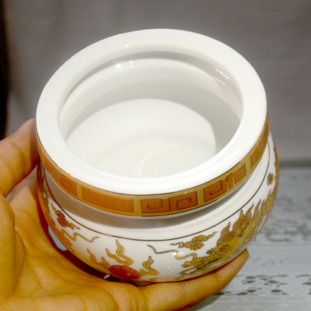 Lư hương thờ cúng rồng vàng