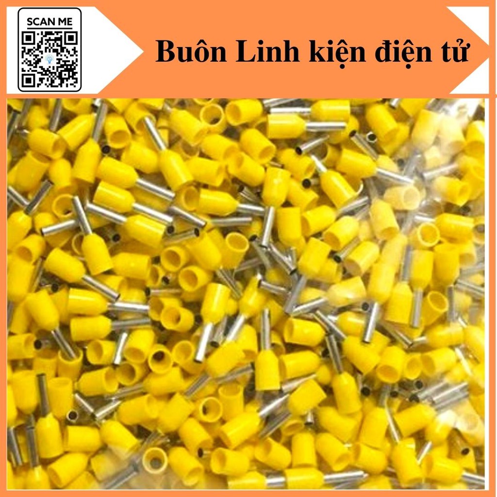 100 Đầu cos kim rỗng E1008, cos pin 1008, cos nối dây