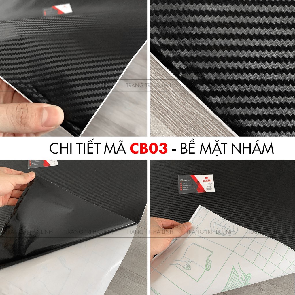Decal carbon dán xe , decan cacbon vân bóng nhám sẵn keo khổ 0.6mx0.3m và 1.2mx0.3m